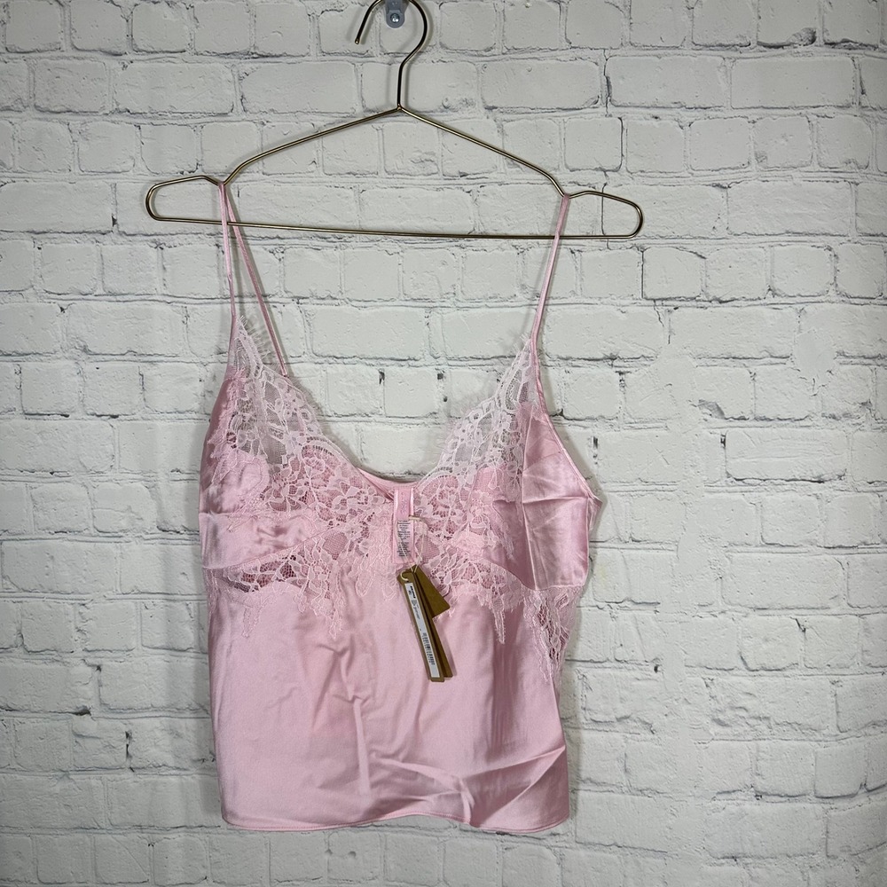 NEW SKIMS‎ Silk Lace Cami Peony Tonal Pink ST-LON-11250W Womens Medium NWT